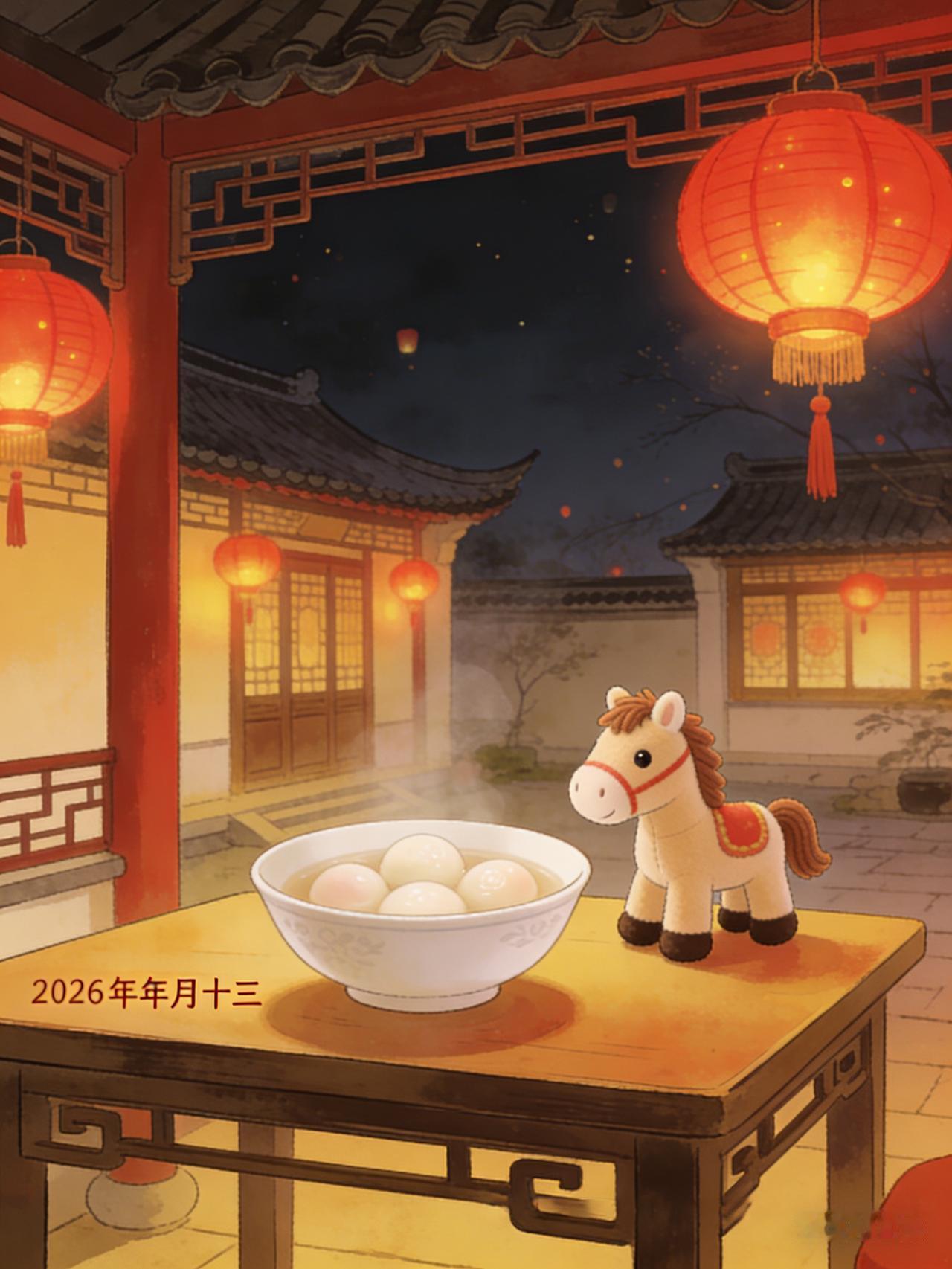 正月十三：灯影初上，年味未歇
岁至正月十三，年的喧嚣渐渐沉淀，街头巷尾的爆竹声疏