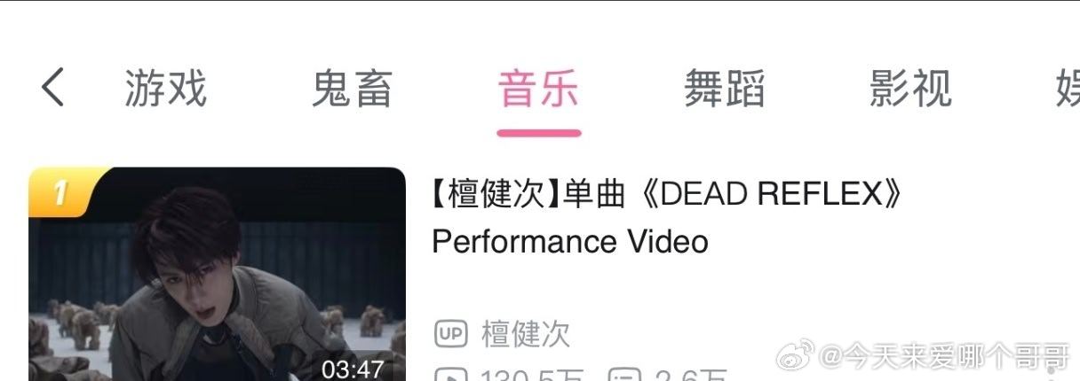 檀健次拿下B站双榜TOP1 :《震耳欲聋》站内评分9.9电影第一，《DEAD R