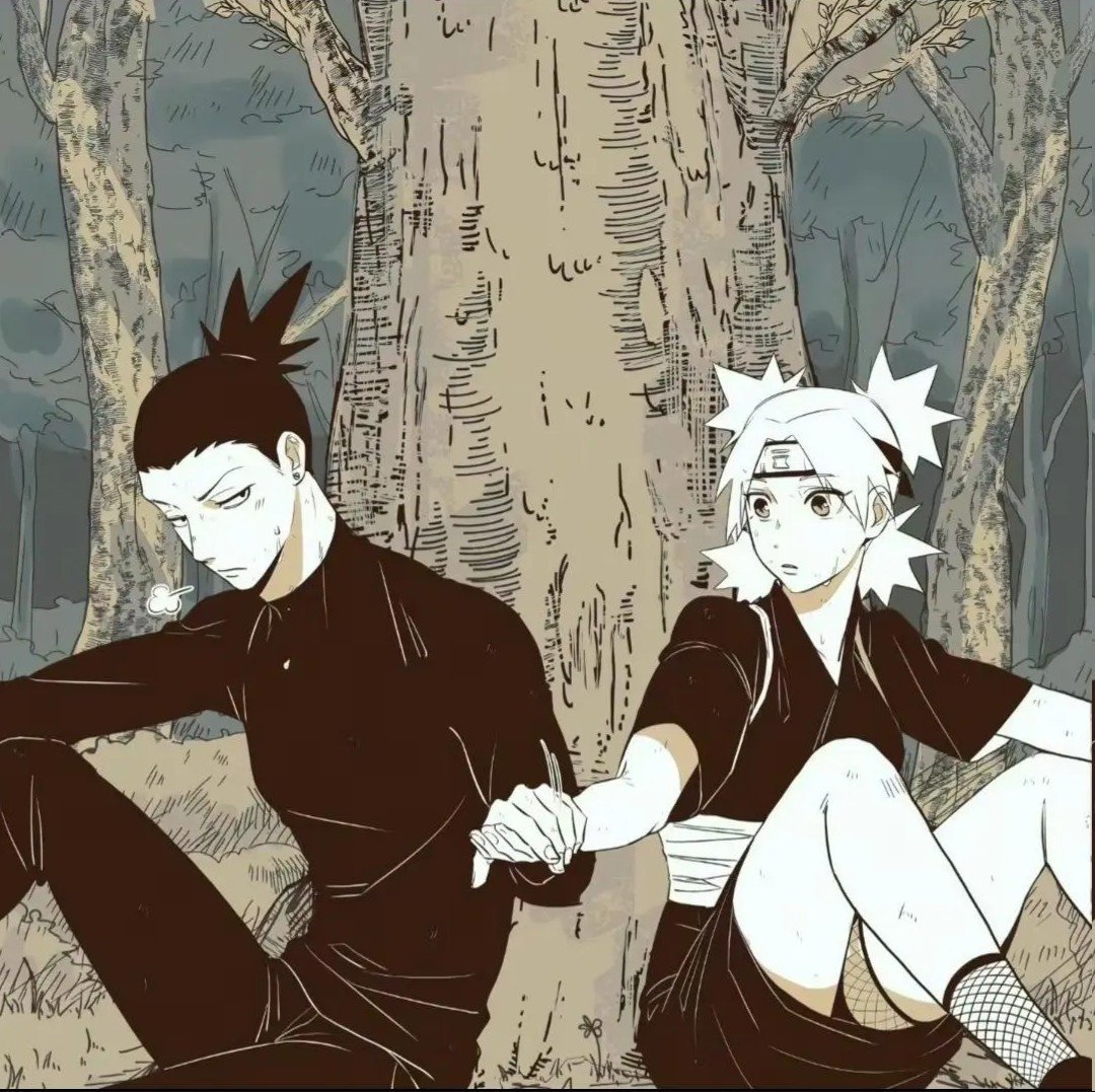 火影忍者鹿鞠 鹿丸和手鞠啊啊啊怎么也这么甜.绘:EreMika_Loverr 