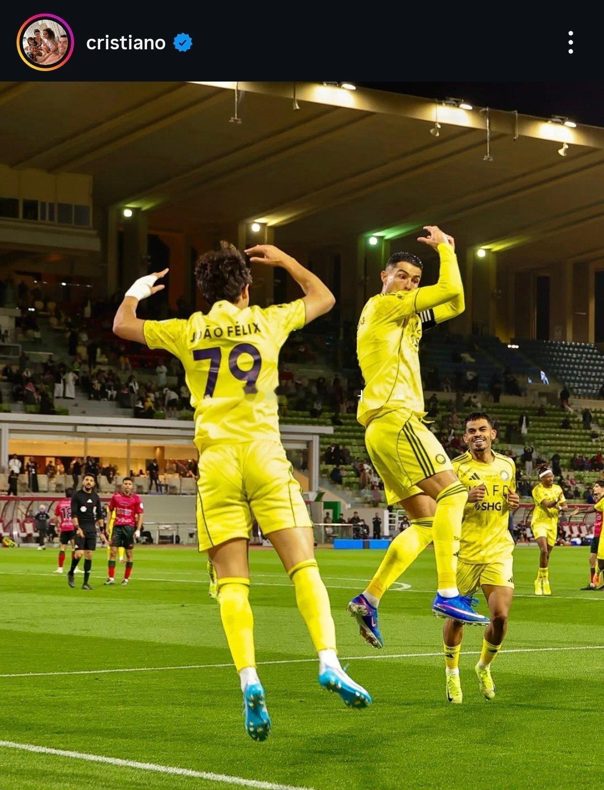 C罗菲利克斯连线建功此役胜利是利雅得胜利的联赛4连胜，球队凭借这场大胜进一步巩固