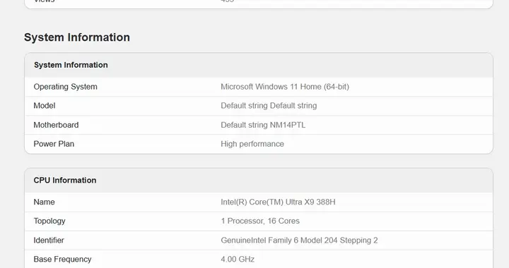 英特爾Panther Lake旗艦CPU跑分曝光