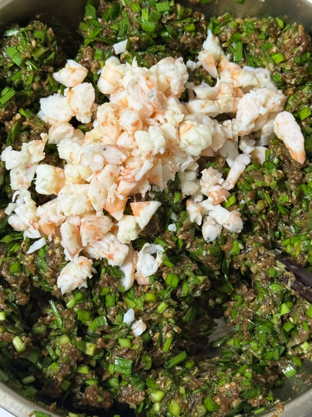 鲜掉眉毛牛肉韭菜虾仁馅，在家包饺子超香