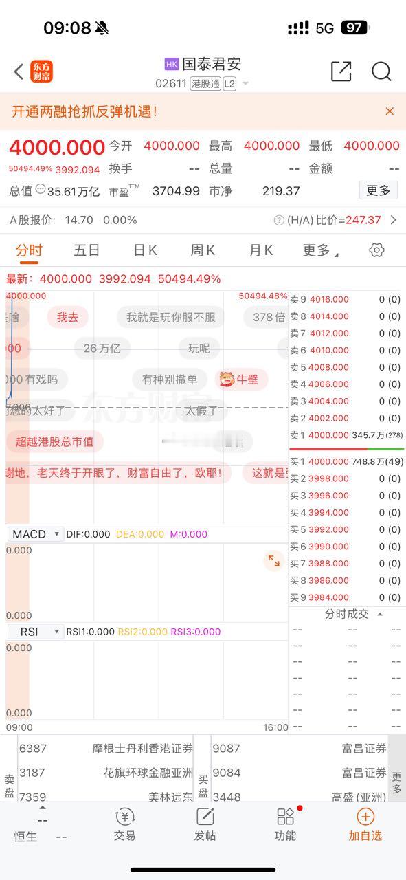 国君海通重组复牌，一步给你涨到位[666] ​​​