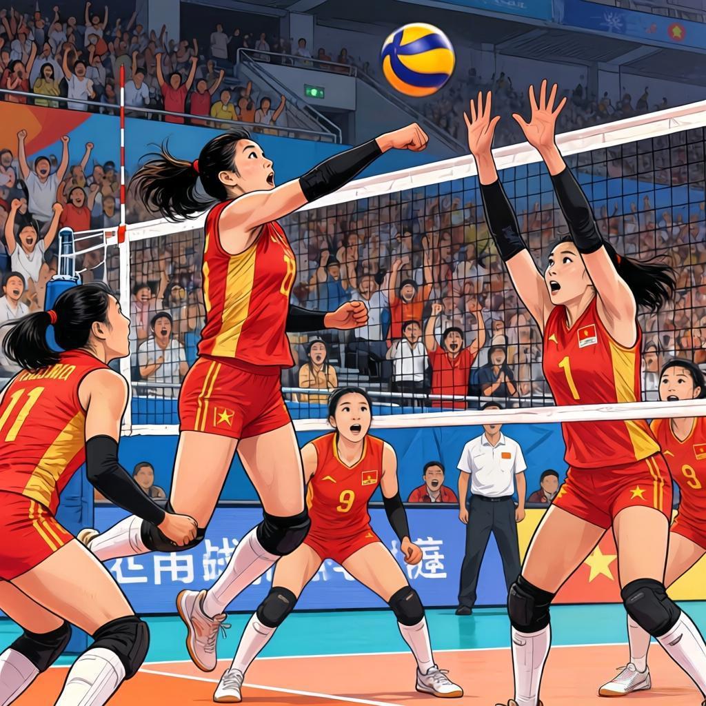 打花了！中国女排3-0横扫越南进四强，半决赛硬刚哈萨克斯坦

2024年U20女