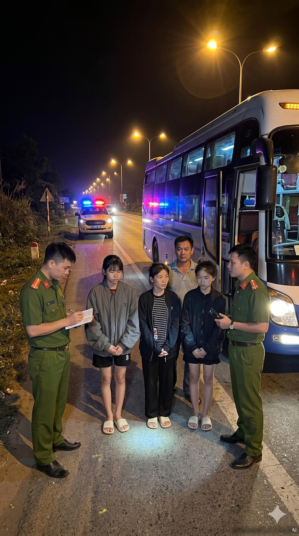 最小仅12岁！越南3名少女轻信“网络高薪”离家出走，幸被交警中途拦截！
网络“高
