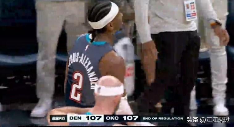 亚历山大复出狂砍36分9助攻！掘金107比107战平雷霆！打进加时赛！
双方西决
