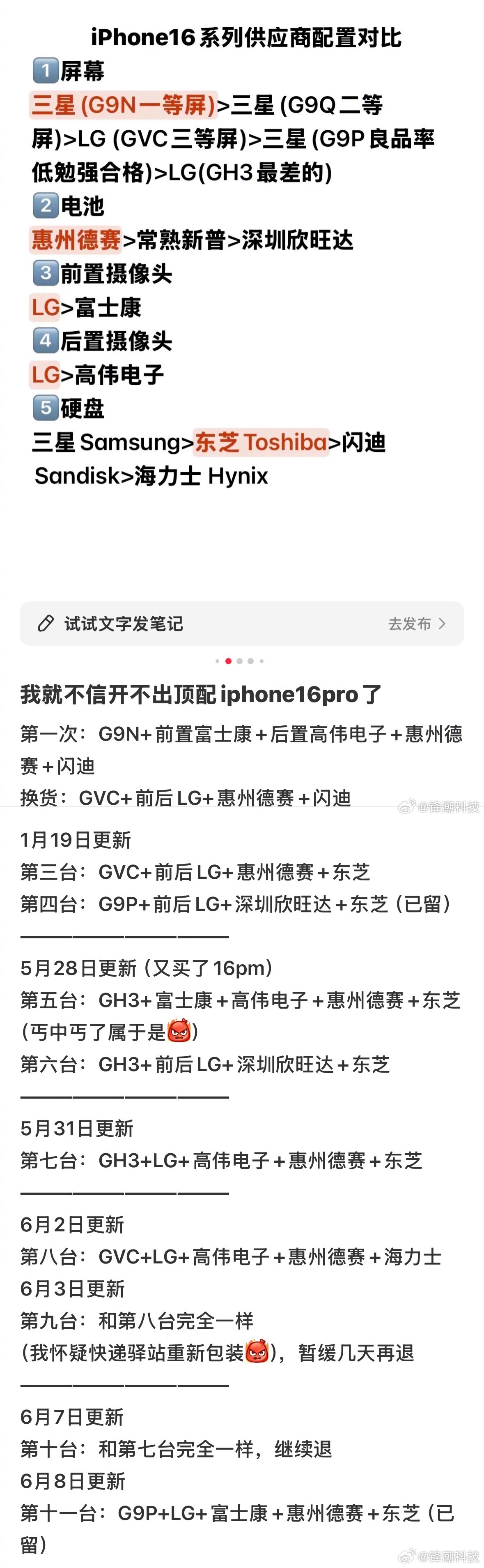 为了挑所谓的顶配iPhone 16 Pro拼了，大家也服了。图源水印。 ​​​