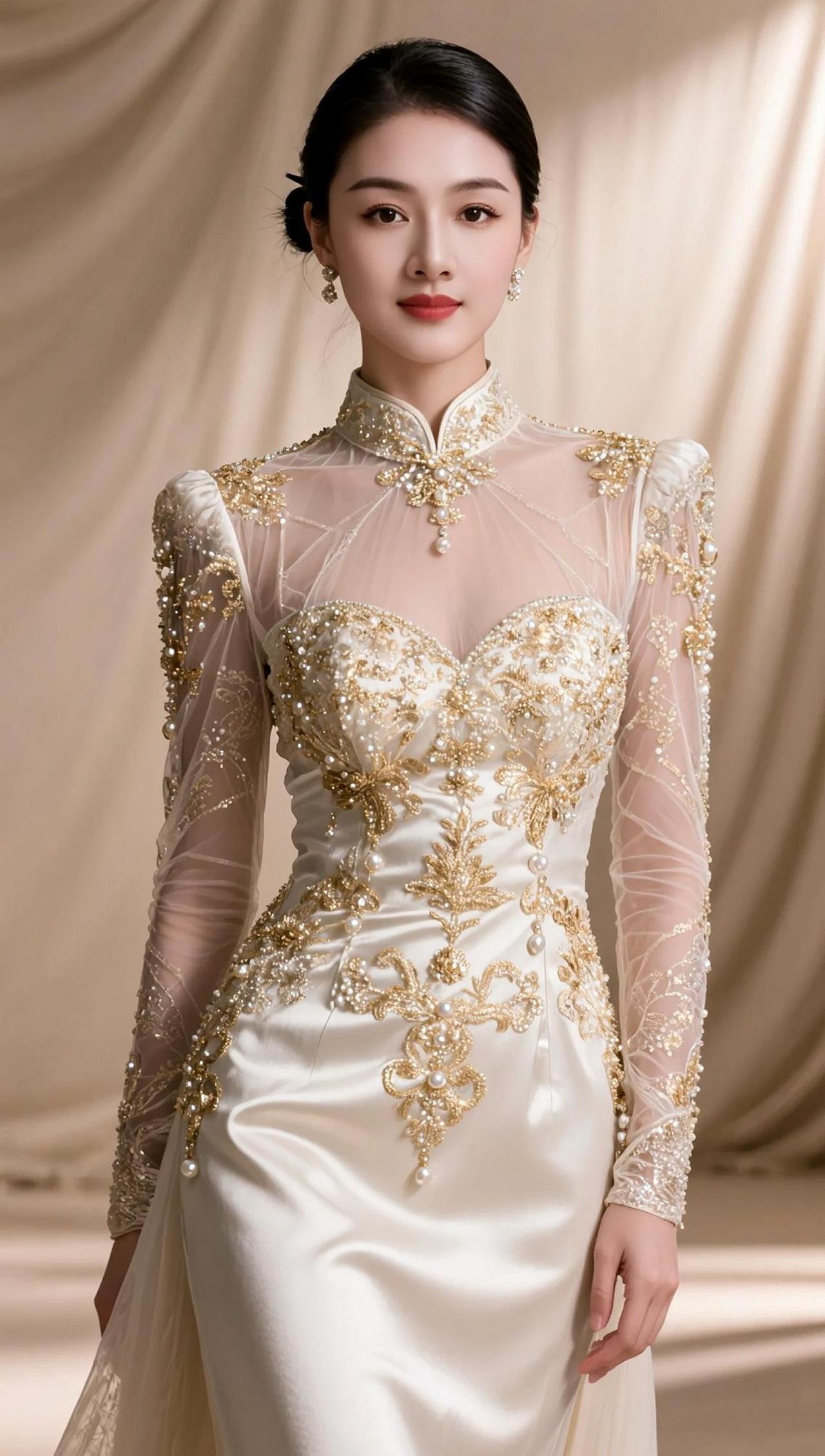 AI高定优雅写真 随变ai随便玩 高定礼服 优雅气质 氛围感美女