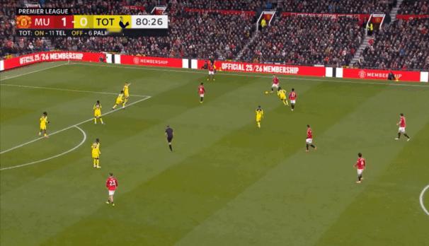 英超第25轮 曼联2:0托特纳姆热刺布鲁诺·费尔南德斯抢点破门 