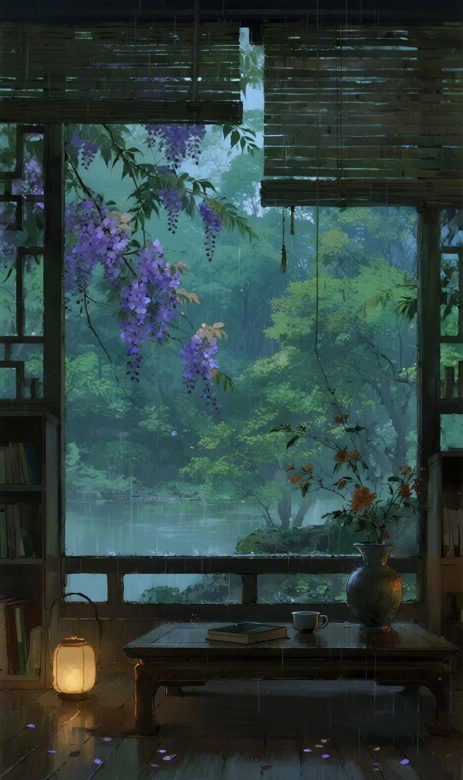 君卧高台，我栖春山。 