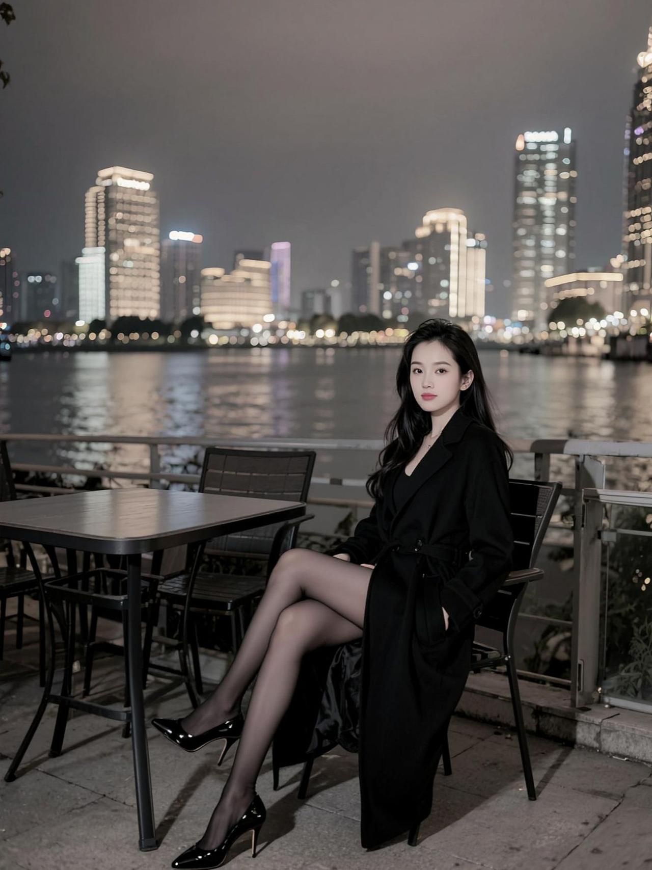 AI都市夜影照 抖音ai创作