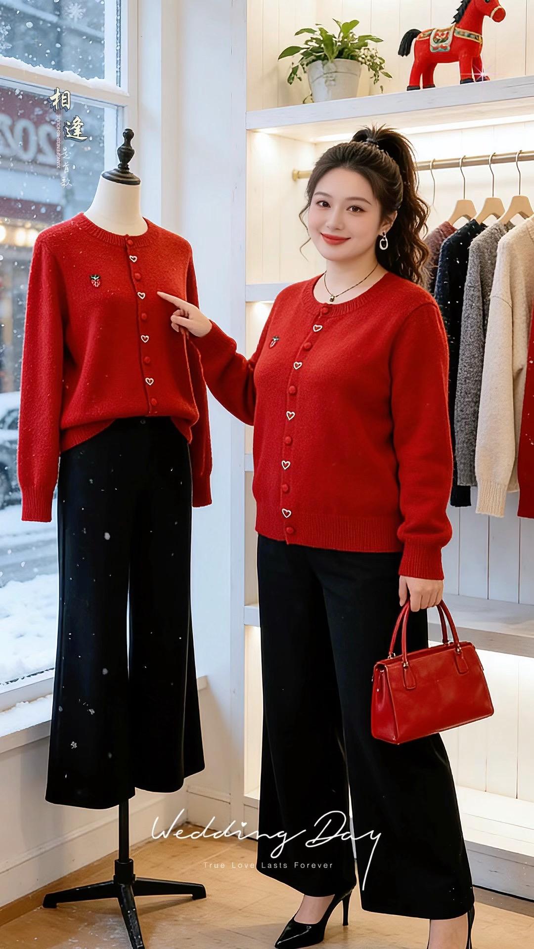 大码穿搭 针织衫穿搭技巧轻松摆脱路人感 过年穿什么 年末高光穿搭大赏我...