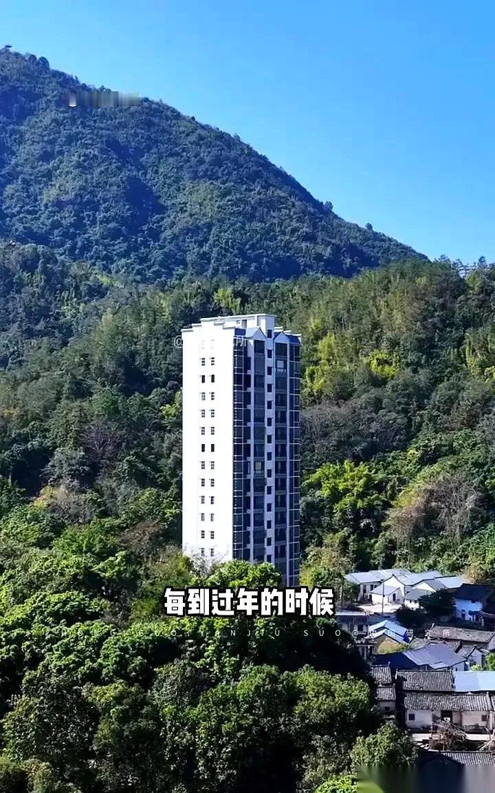 刷到广东揭阳那栋16层自建房，我承认我破防了。
一栋楼，16层，两千平，电梯直达