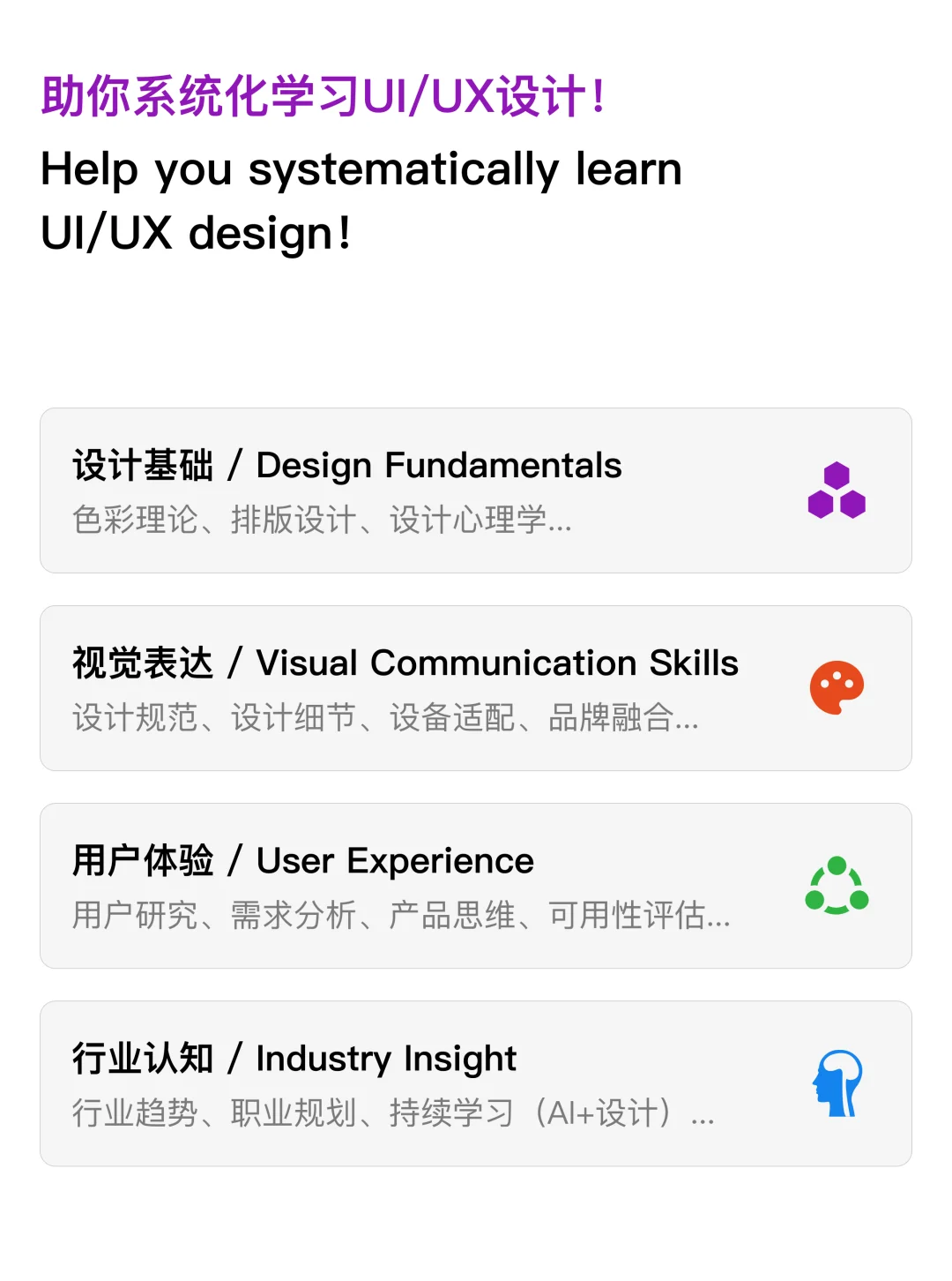 UI/UX系统性学习指南，从基础到进阶！