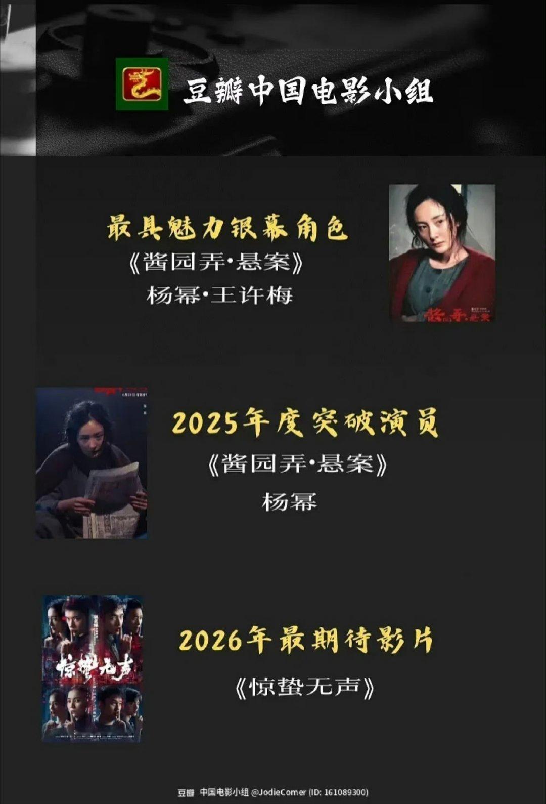 赵丽颖章子怡杨幂热议角色TOP10王许梅全网好评 收获奖项，观众，业内认可【双料