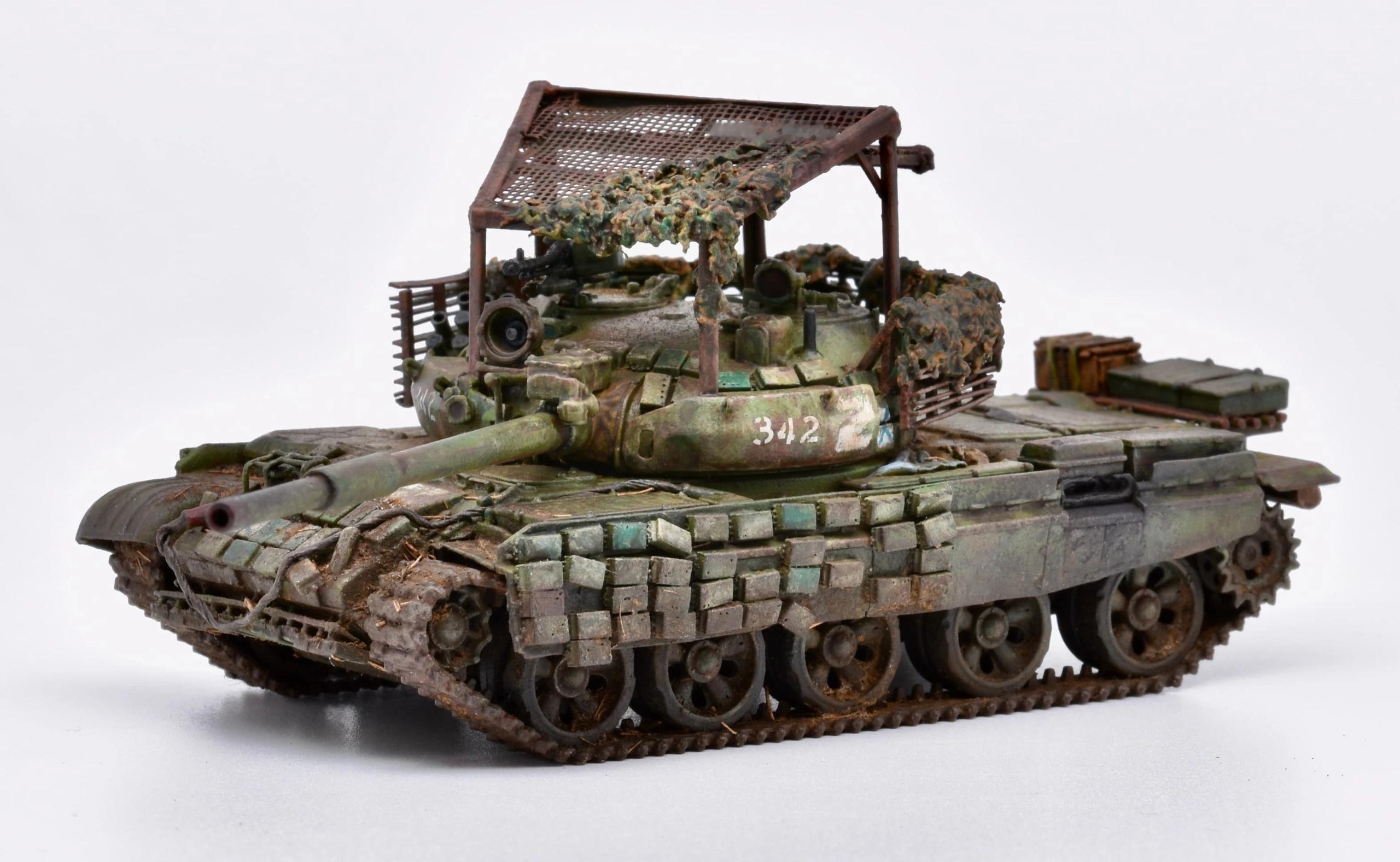T-62M 1/72 基于小号手板件制作#1/72比例模型世界##模型制作欣赏#