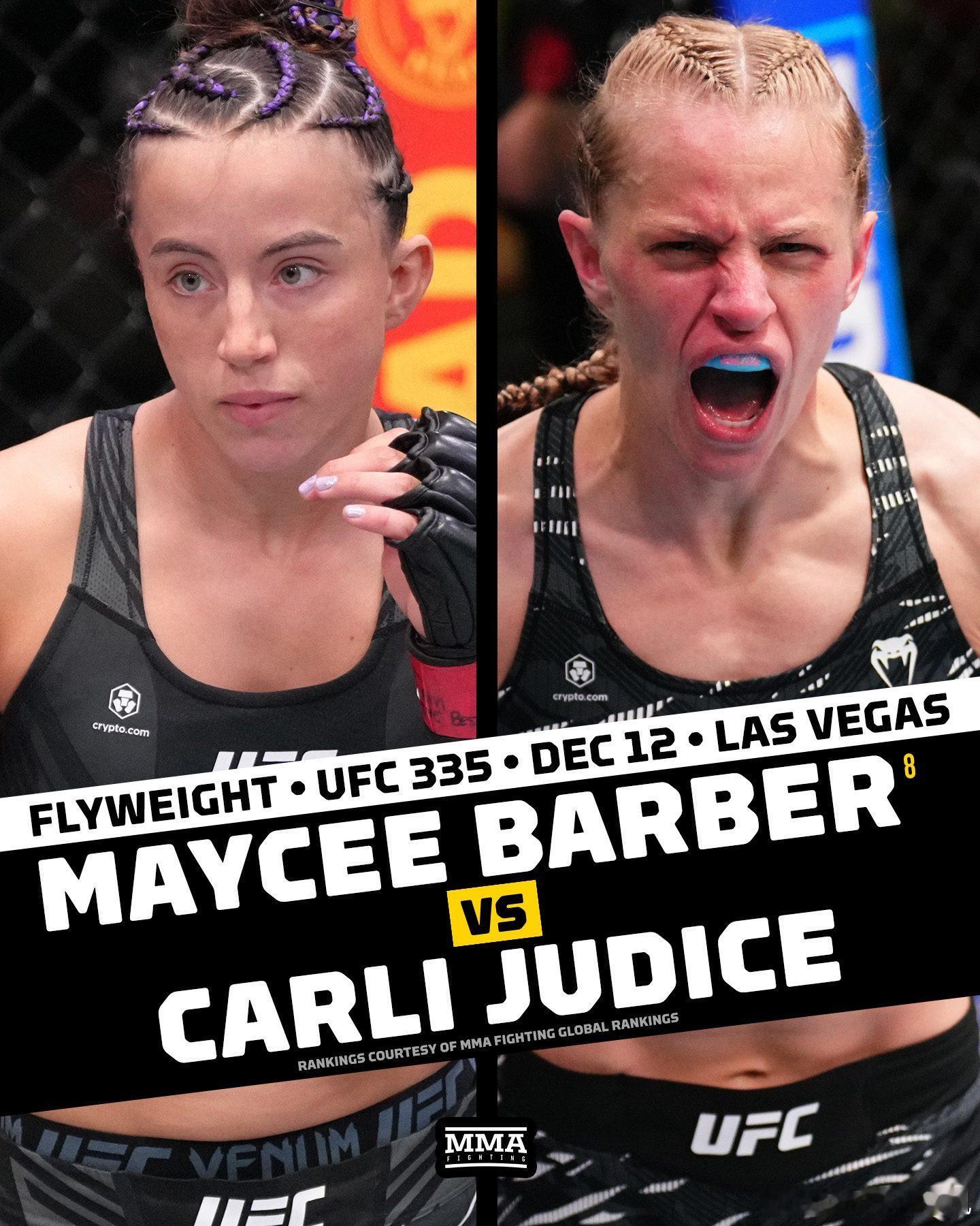 UFC 爆炸战卡——被KO后又终结的梅西·巴伯/Maycee Barber复出了