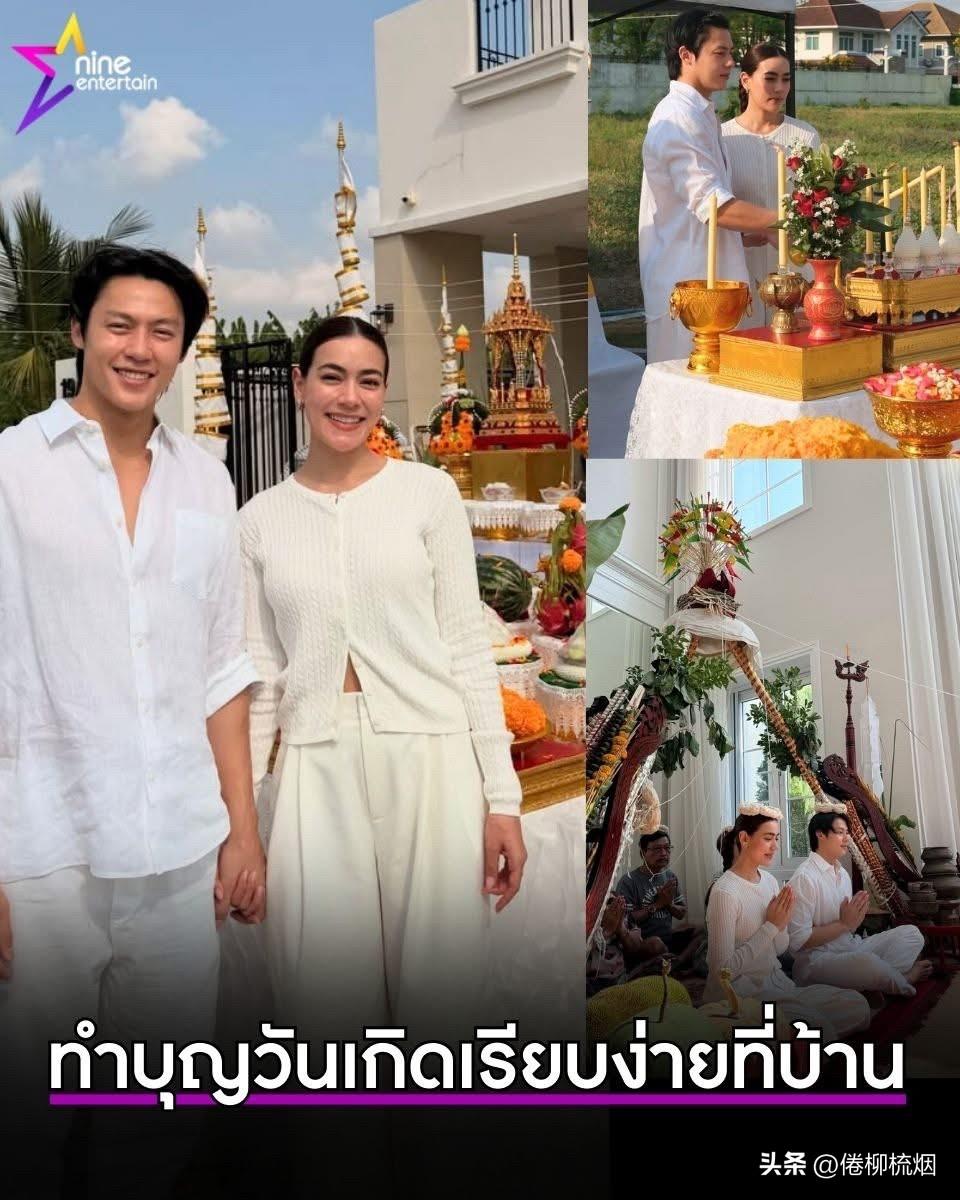 Mark与家人一起做功德庆祝36岁生日。。生日快乐！🎂🎉