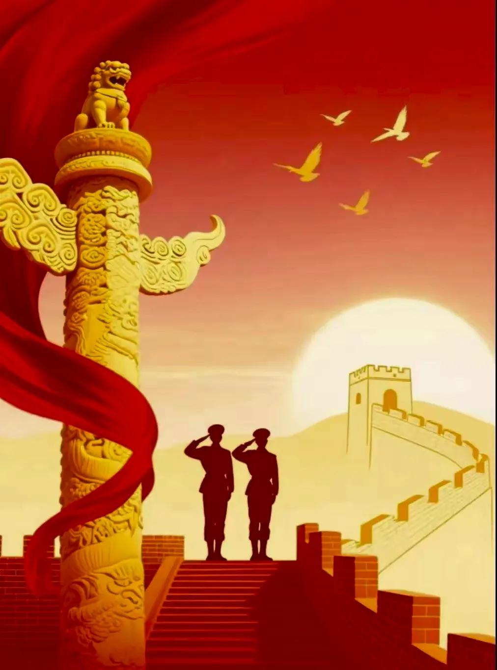 方圆天地，为头条联友对联：r
凤舞九天鸣盛世，
龙腾四海佑神州。