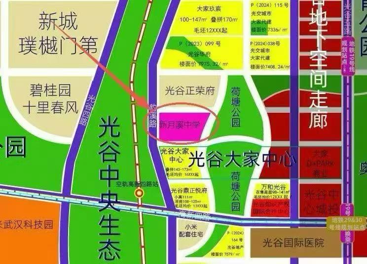 武汉市光谷云帆小学和武汉市光谷新月溪初级中学建设项目用地预审与选址意见书公布，这