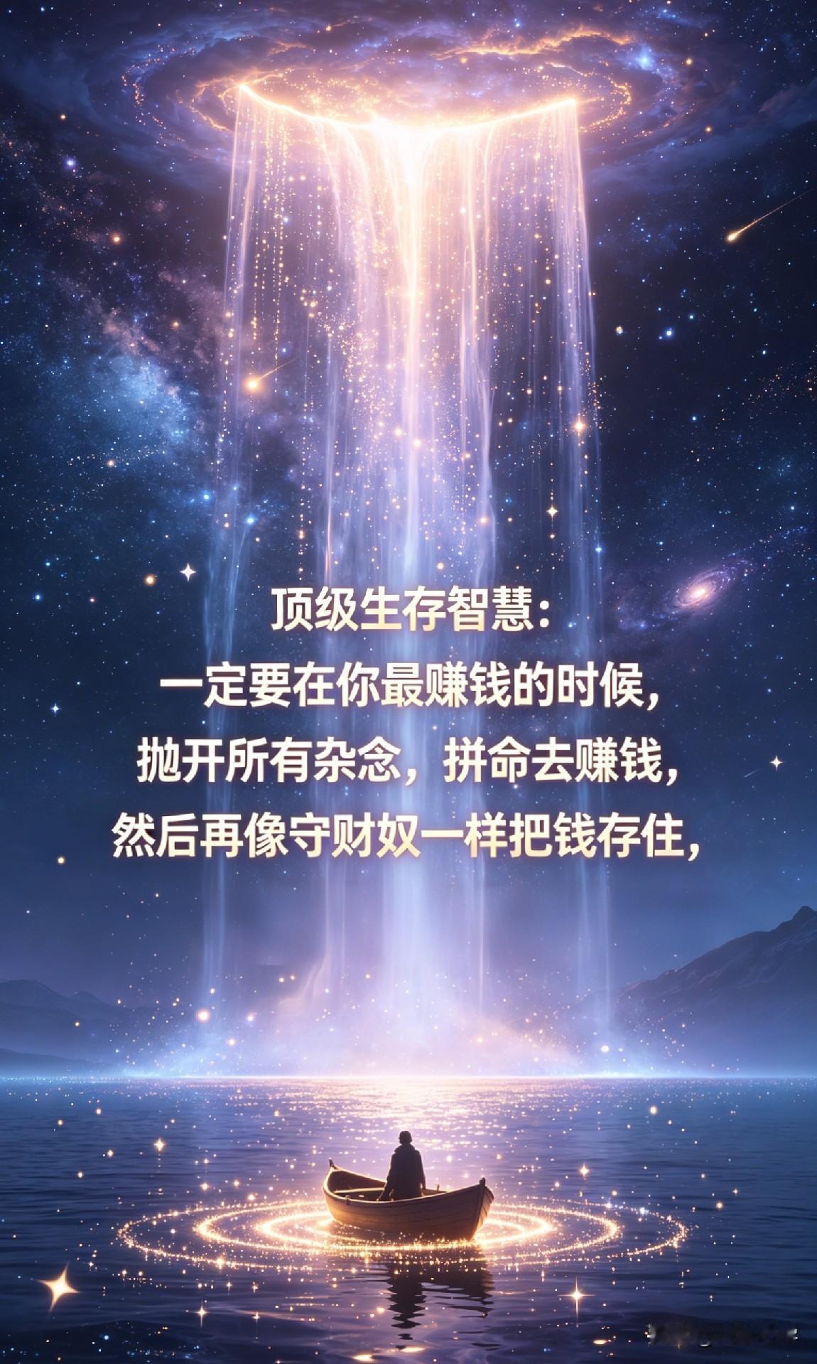 顶级生存智慧：一定要在你最赚钱的时候，抛开所有杂念，拼命去赚钱，然后再像守财奴一