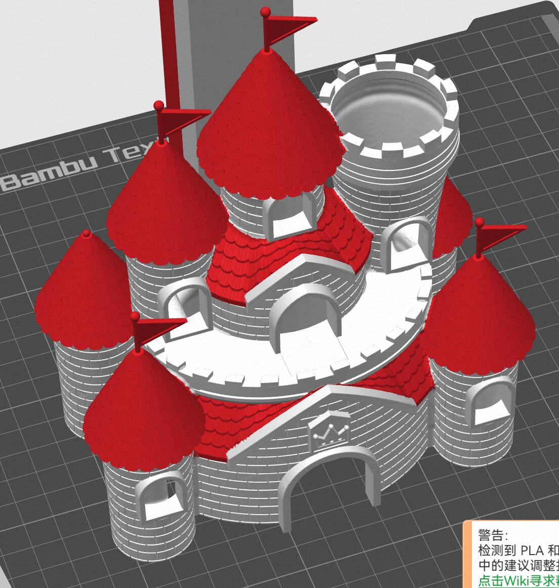 GPT6给我搭建了一座魔法城堡 我把马里奥里面的城堡图片发给GPT6，生成的模型