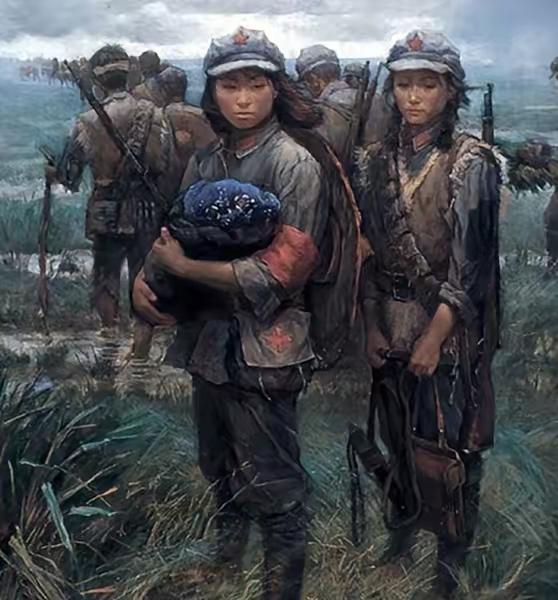 我读过一本书，是老红军回忆录。她们女同志因为饥饿寒冷，都不来例假了，没饭吃，洗澡