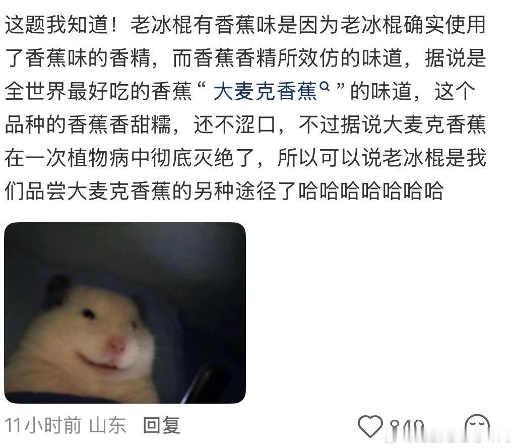 老冰棍有一股香蕉味 