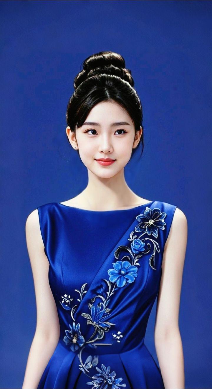 AI扩图 AI蓝韵佳人