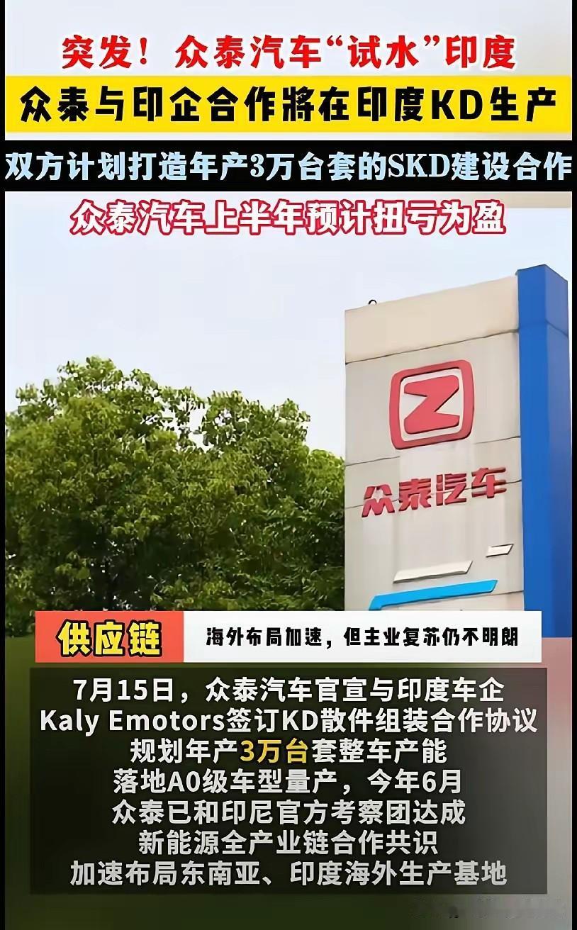 众泰汽车：兄弟们，我要去印度建厂了！

对于国内企业去印度建厂，绝大部分网友都反