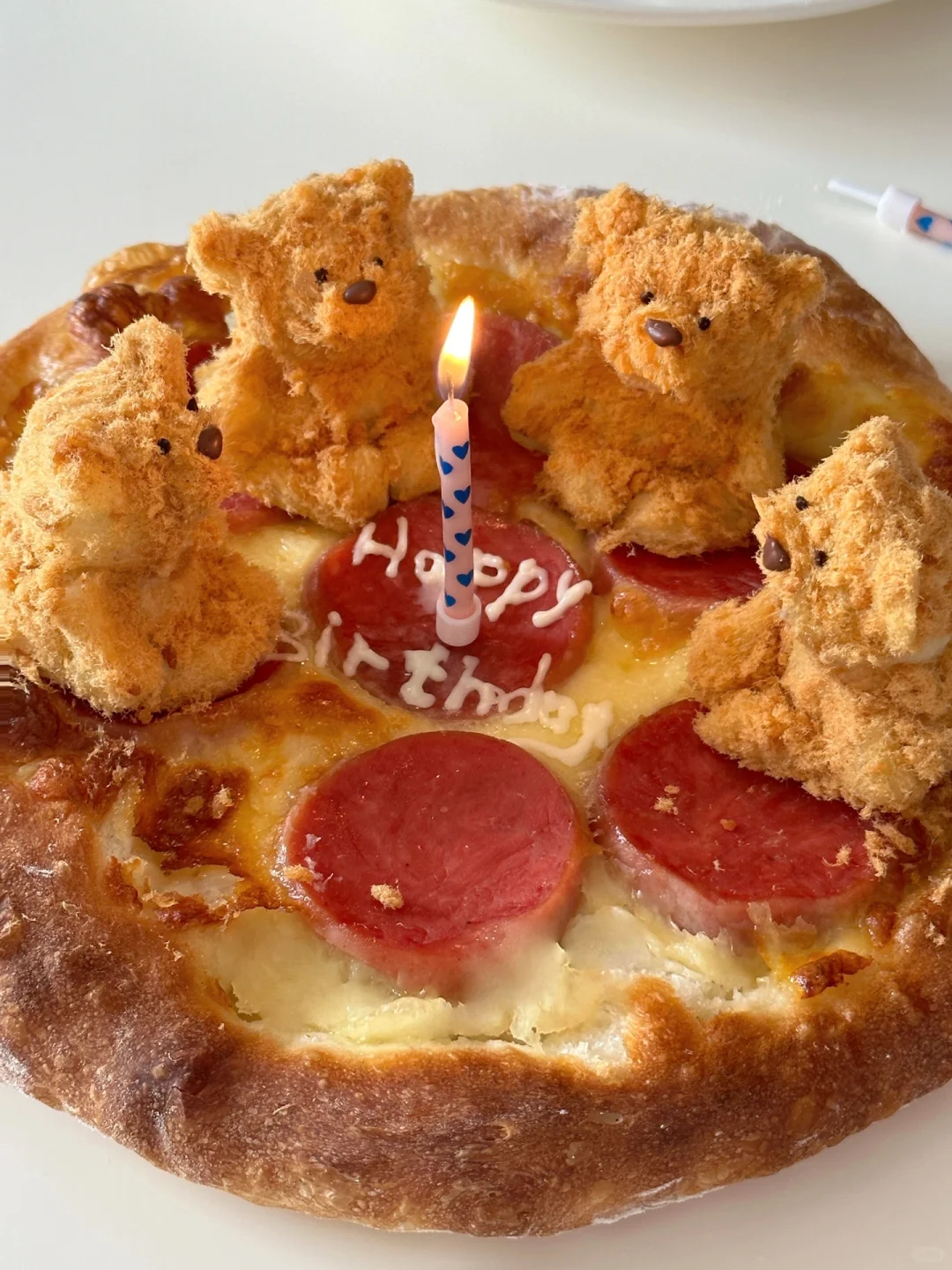 jellycat巴塞罗熊肉松土豆泥生日披萨🍕