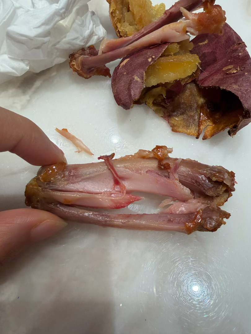 阿姨刚给我煎的鸡翅 没熟怎么办 吃了会拉肚肚不 