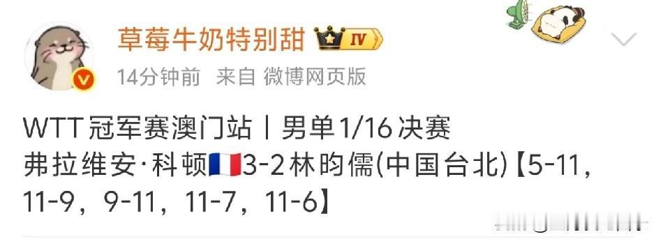 没想到林昀儒一轮游走了，还是输给俄罗斯的科顿。

这个科顿的打法是不是有点什么说