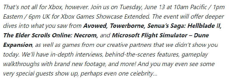 【Xbox发布会第二场将在6月14日开启】根据Xbox官方消息，Xbox游戏展会