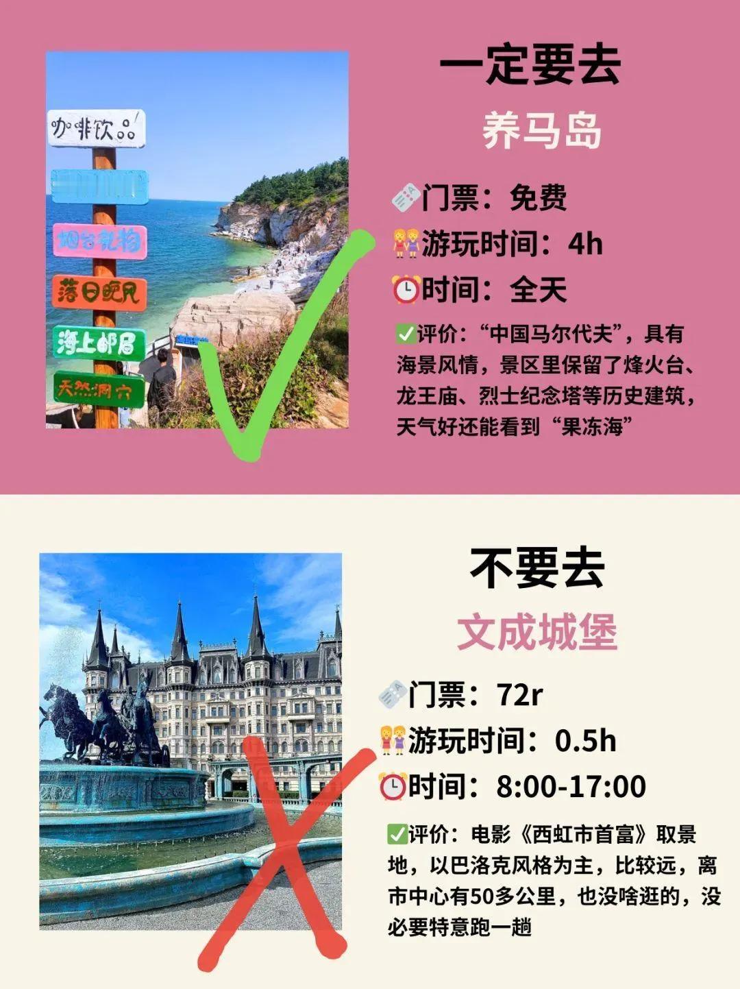 烟台旅游景点推荐（建议4天3晚），景点建议，行程推荐，打卡机位推荐[灵光一闪]