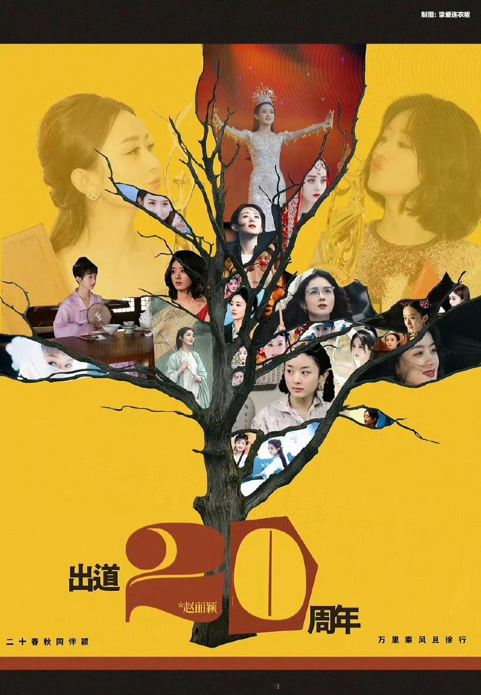 赵丽颖出道20周年，这个图也太有创意了吧！ 