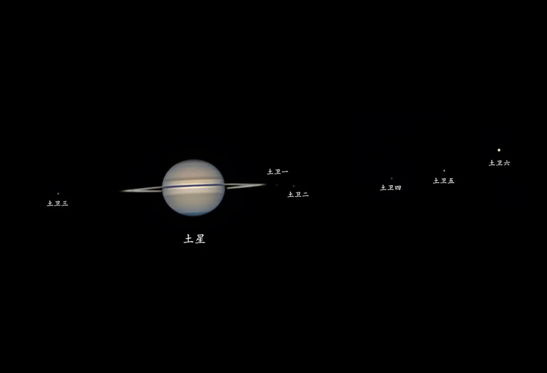 今天凌晨拍到了土星家族一本户口本