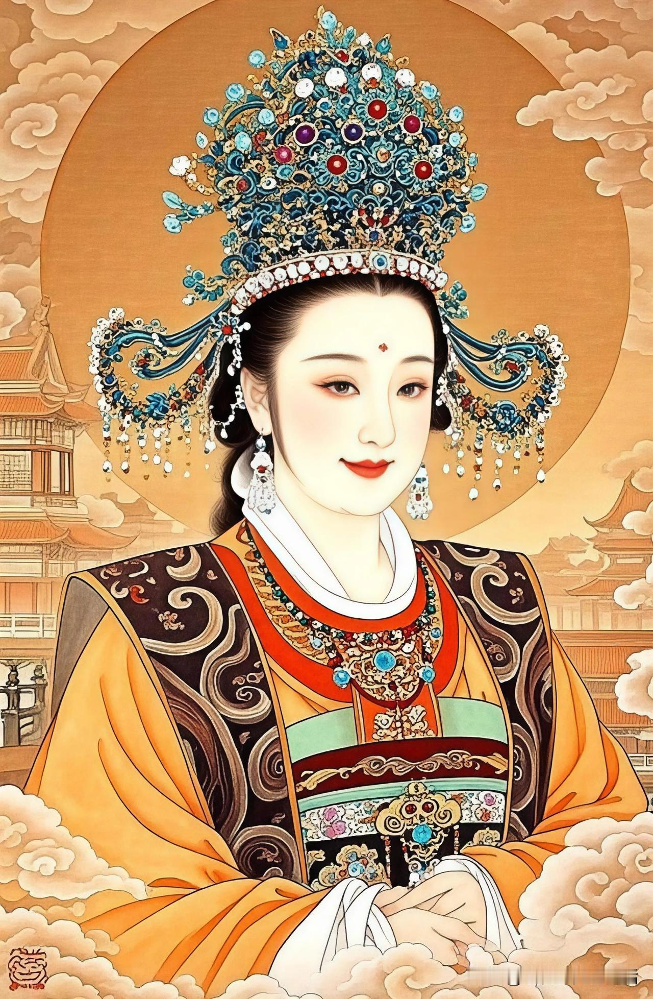 云中仙子，华服美人。