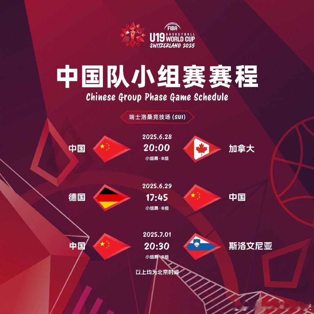 锚定黄金档，快来一起抬升收视率！2025 FIBAU19世界杯 🇨🇳中国队小