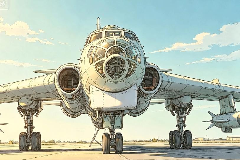 航空绘画·轰六丁型
携带反舰导弹两枚