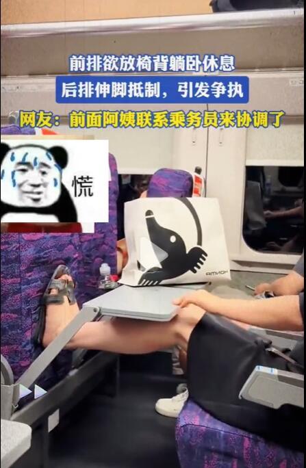 国庆坐高铁最怕啥？估计不少人都有过被前排座椅靠背“怼脸”的经历。最近就有俩女的因