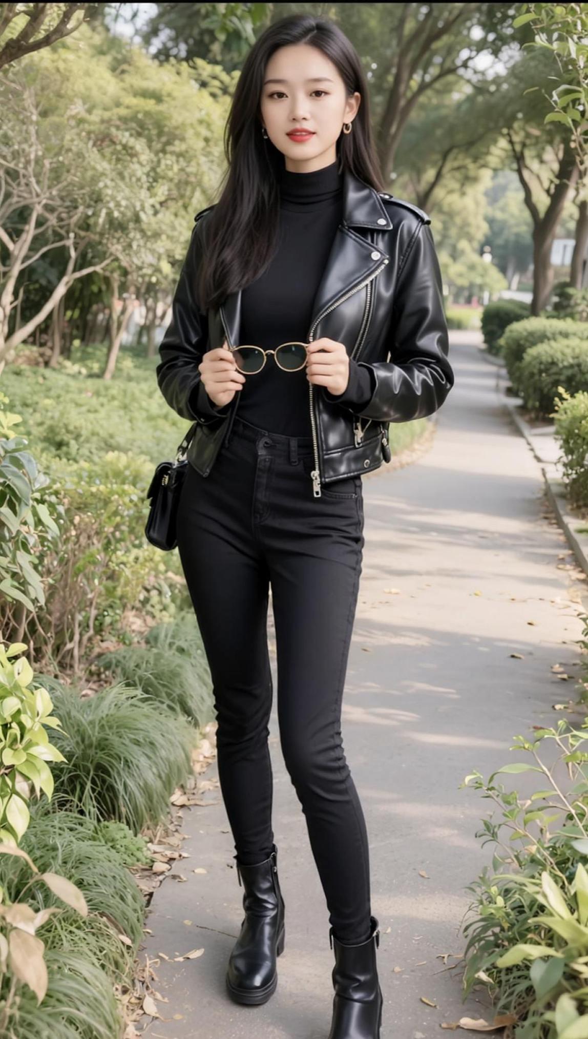 AI酷飒生活照  辣妹穿搭