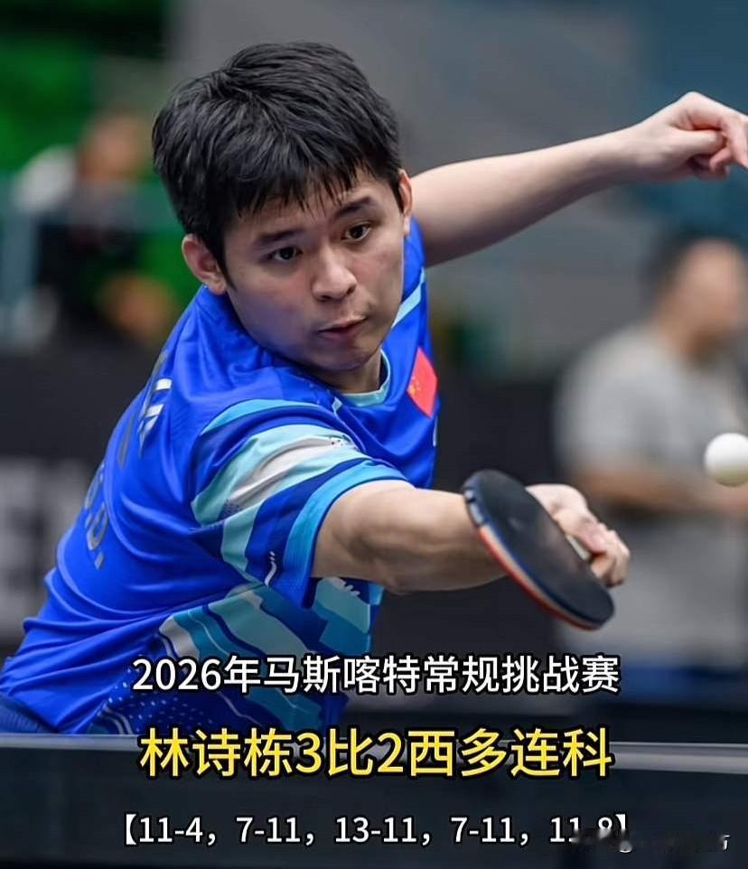 WTT马斯喀特站赛男单1/8决赛进行过半，四位出场的中国球员两胜两负，林诗栋经过