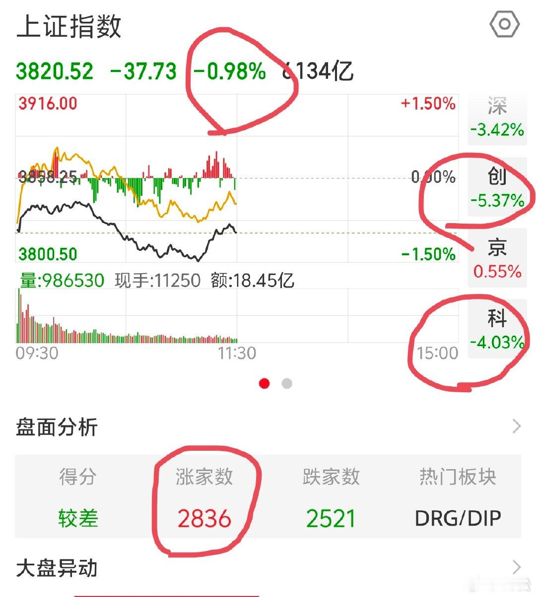 2026 年 7 月 28 日，周二。12:22目前上涨家数还有 2800 多家