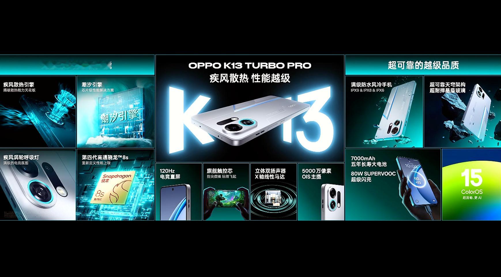 OPPO K13 Turbo系列正式登场。K13 Turbo Pro售价1999