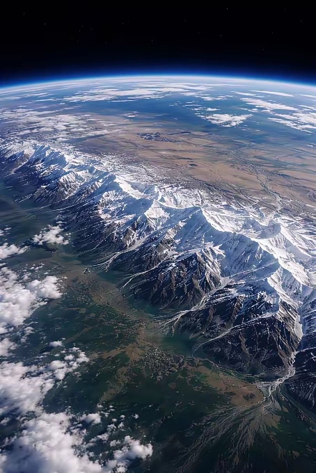 高空俯瞰喜马拉雅山脉，都不是一览众山小了，简直是山外无山。 