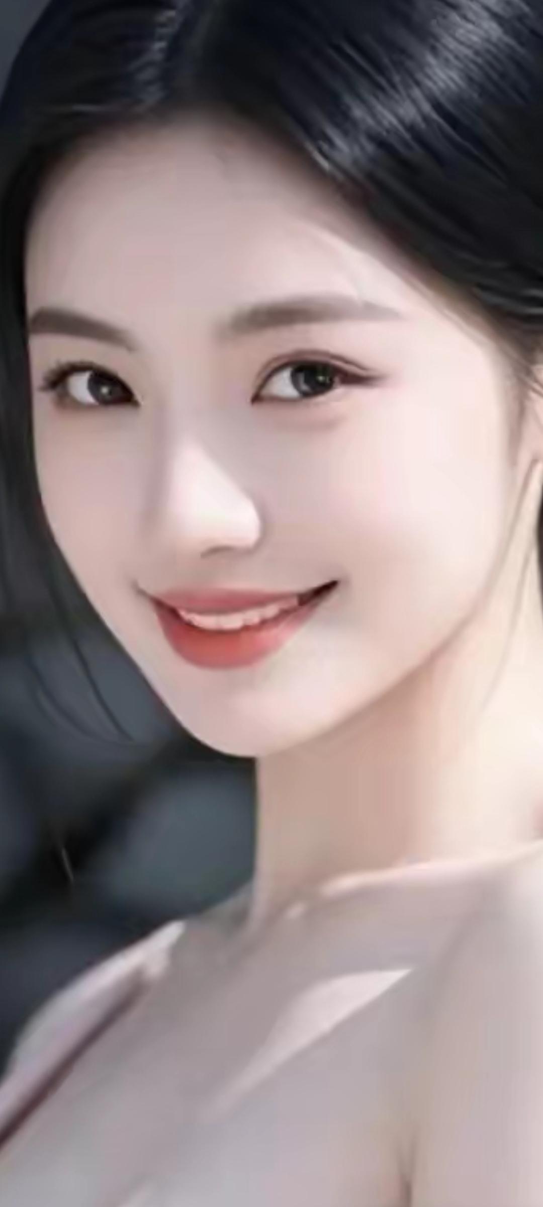 温柔甜美的微笑，照亮了整个画面！🌟✨