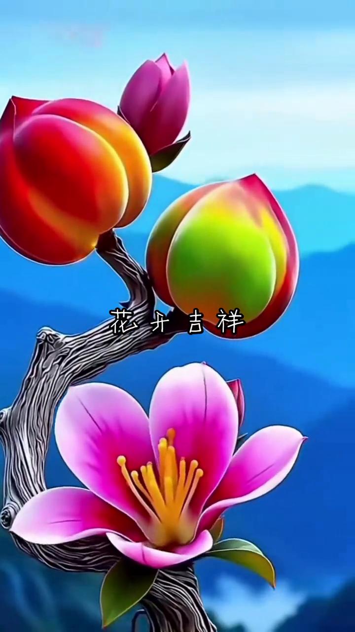 花开吉祥，花朵吉祥。