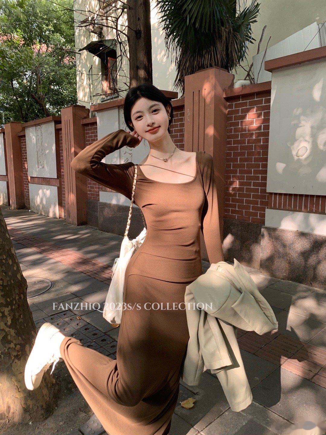 卡戴珊ootd好御…🖤🤎 揪个ffgirl一口气给大家出了上衣and长裙两版