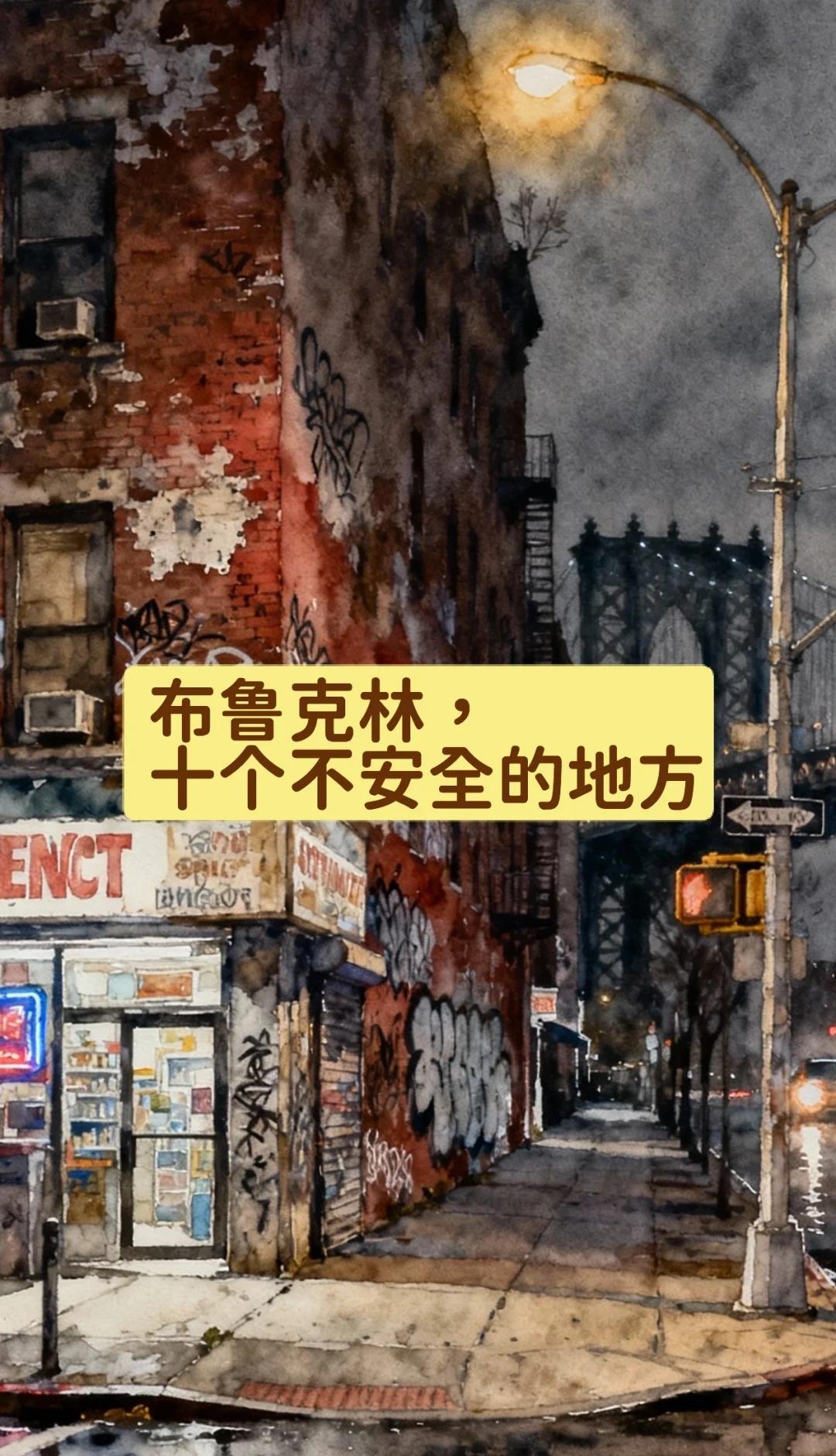 纽约，BK布鲁克林不安全的十个地方
布鲁克林相对不安全的十个区域
数据来自202